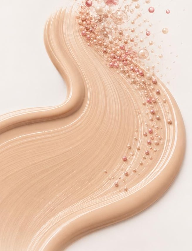 Close-up of the liquid foundation texture