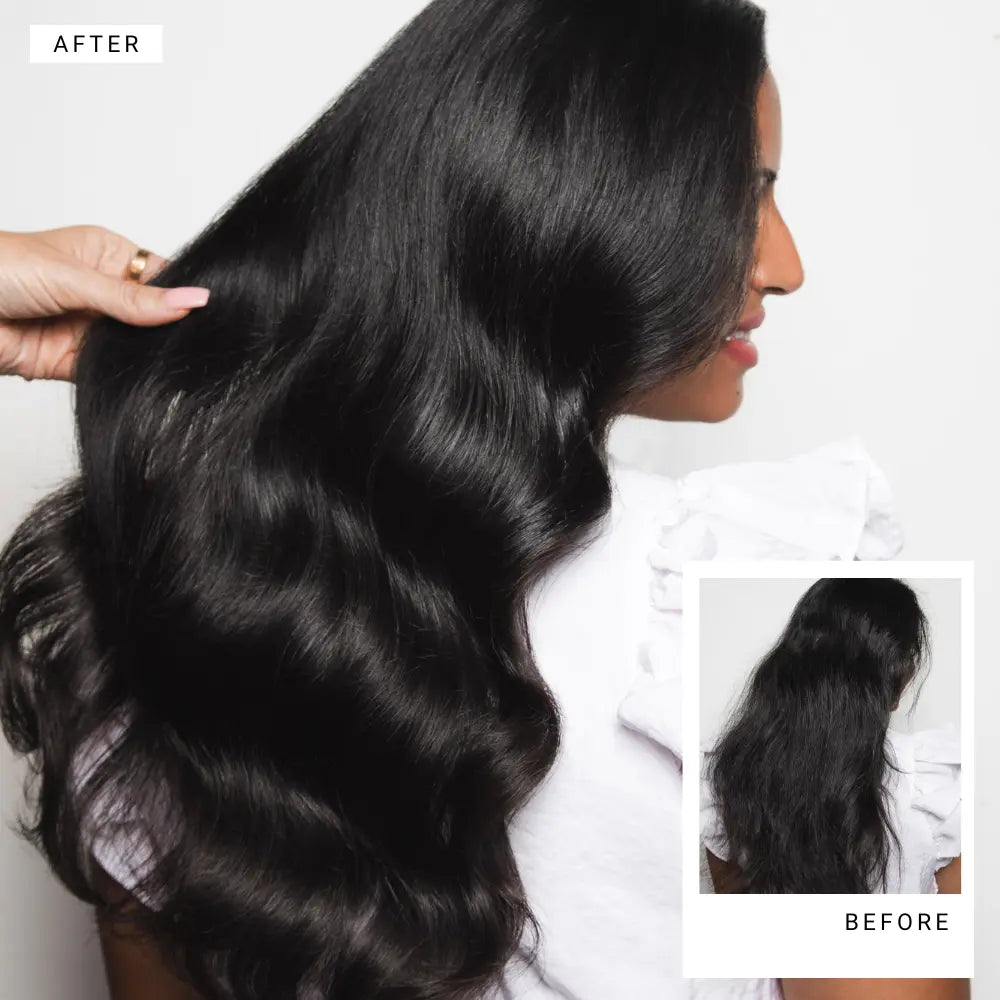 Pelo oscuro y abundante