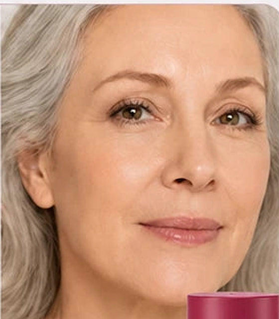 The same face with the foundation applied